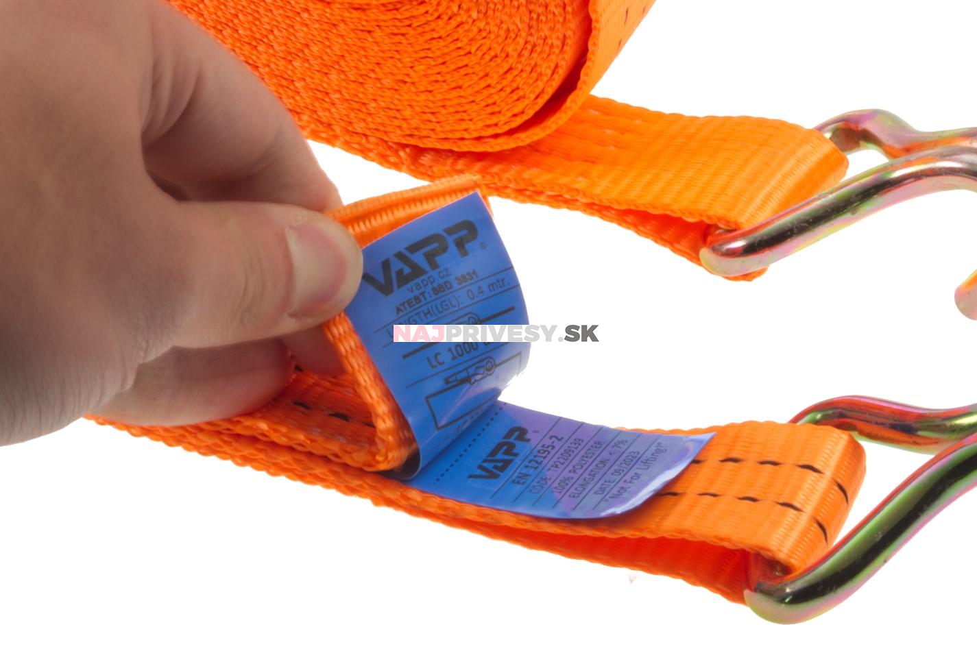 Upínacia súprava 35 mm/8 m/2 t, dvojité háky 