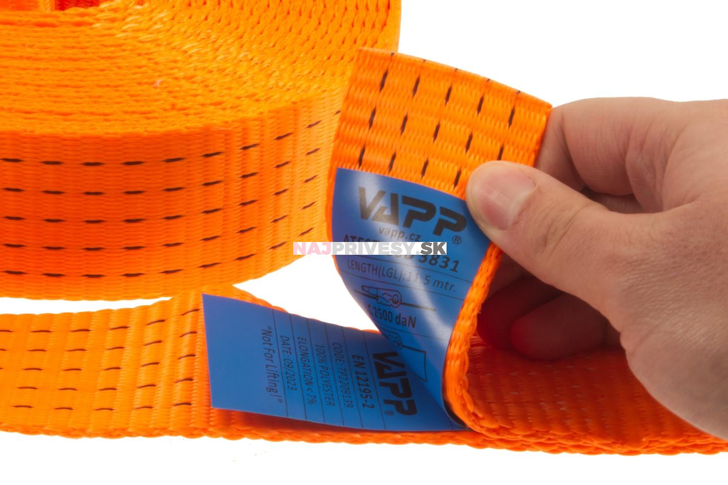 Upínacia súprava 50 mm/12 m/5 t, dvojité háky