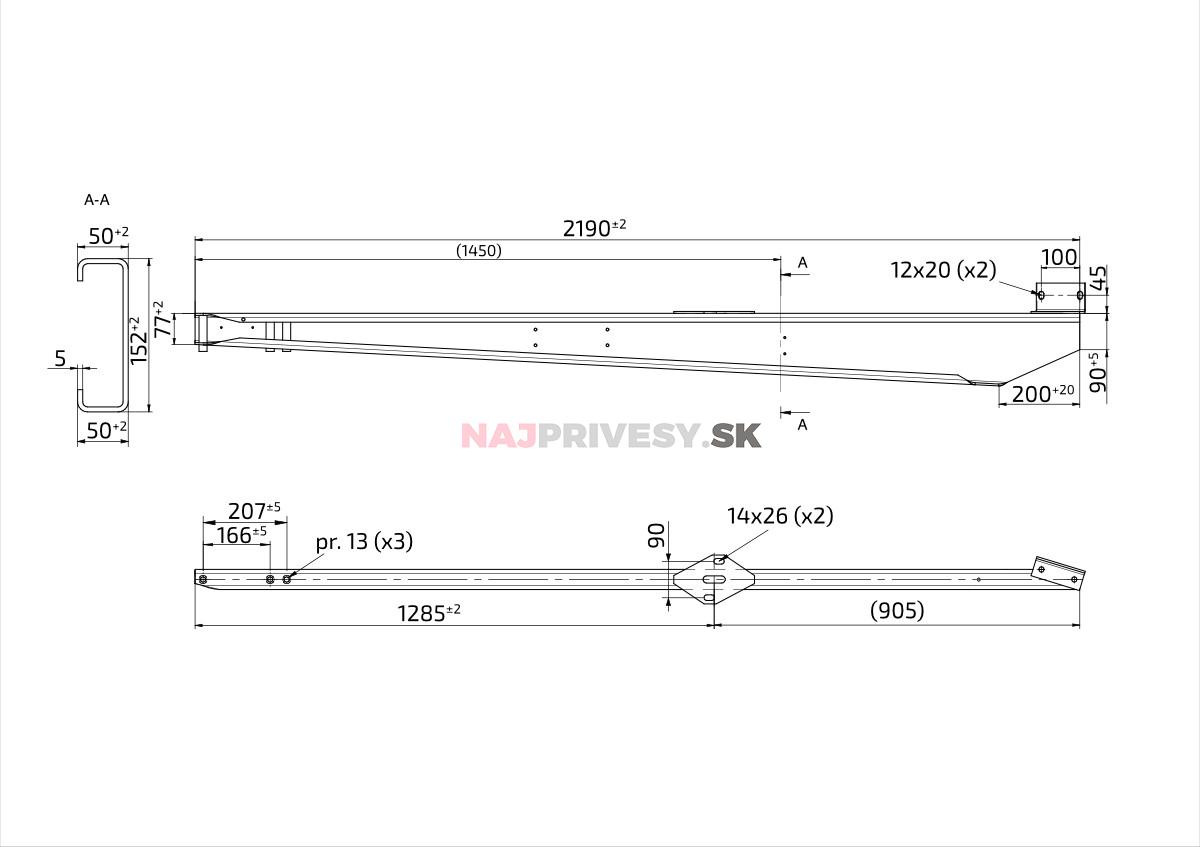 Oj KNOTT ZHL35 Ausf. C, 2190 mm/3500 kg pravá