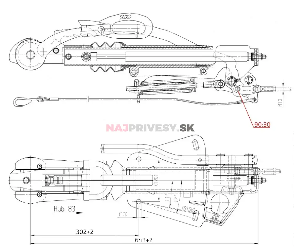 Nájazdová brzda AL-KO 200V (pre 2361) s AKS 3004