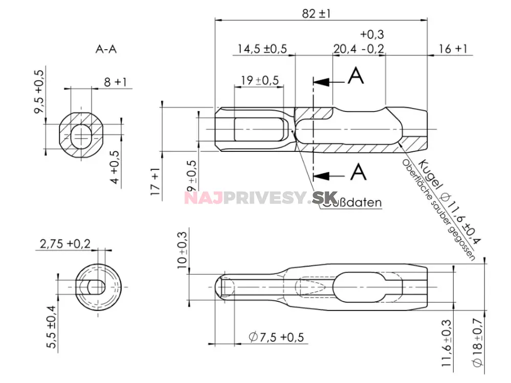 Spojka lanovod - rozperka AL-KO 3081
