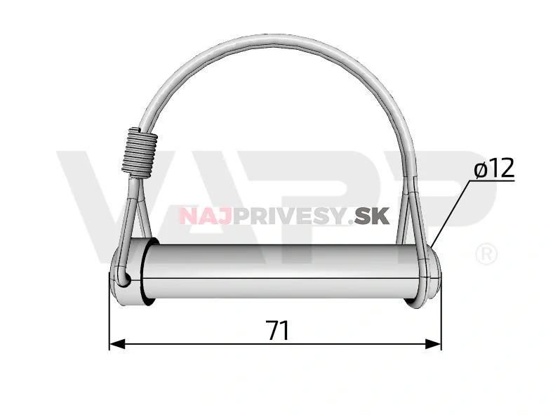 Čap pántu SPP SW-02 KPL s pružinovou poistkou
