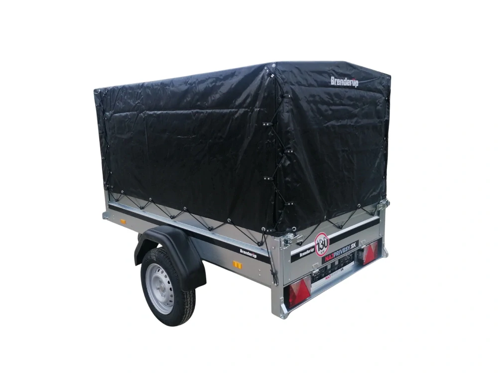 Brenderup 1203S UB+plachta s konštrukciou výšky 120cm od podlahy+oporné koliesko