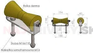 Rolna kýlová RDZ 194x90mm