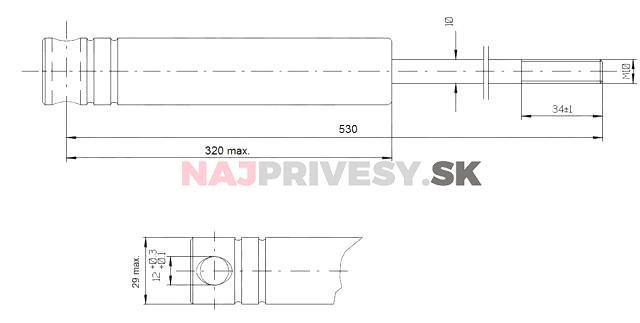 Tlmič nájazdovej brzdy KNOTT KF 20 A (a KF 17 C)