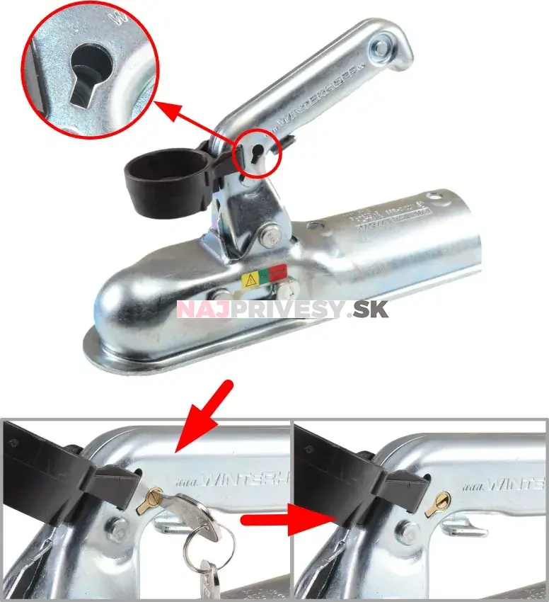 Zámok ťažnej spojky Winterhoff DBS 8/AK 7