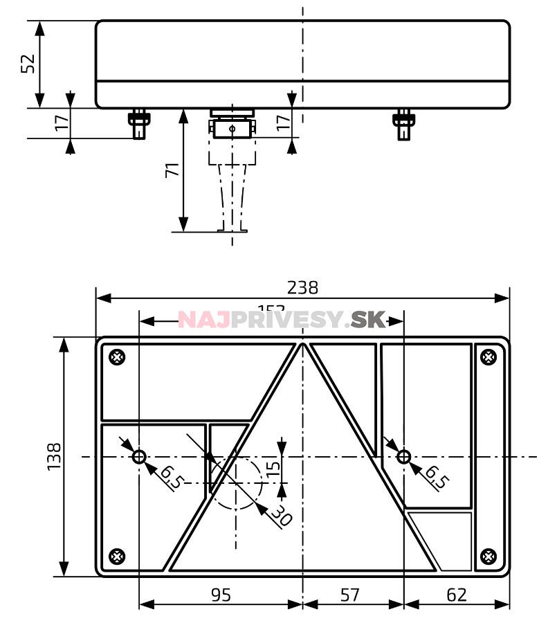 Svietidlo Jokon 595 združené, L-BL/BR/KO/ML/RZ, baj5