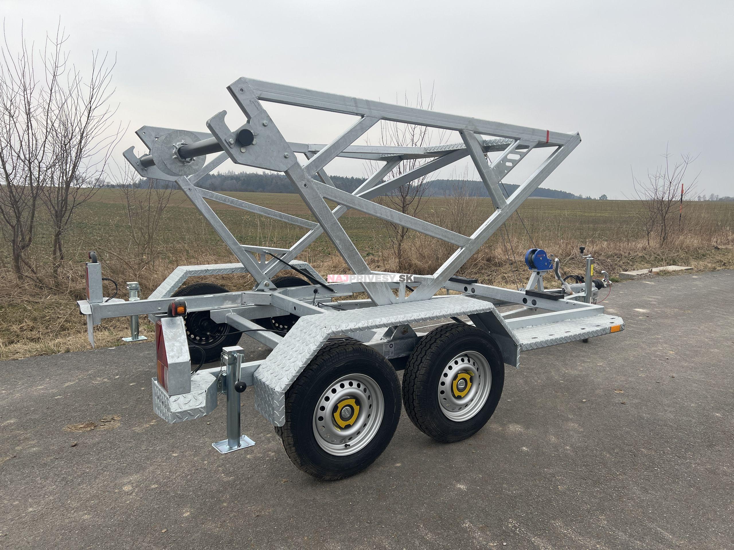 Prívesný vozík špeciálny na prevoz káblov WARK, 3500 kg