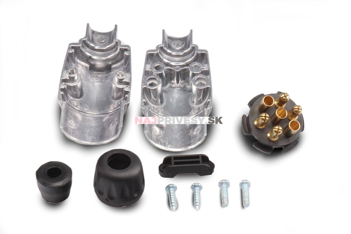 Zástrčka - vidlica 7 pól 12V kovová B.O.