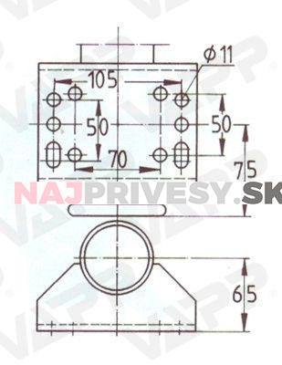 Koliesko oporné automat. KNOTT ATK60 200x60 250 kg