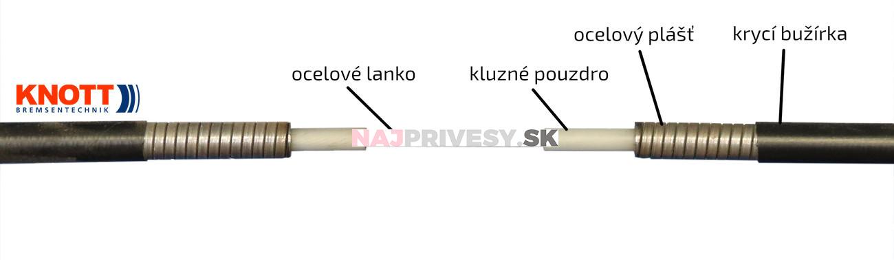 Lanovod brzdový KNOTT 630/820 mm rychlomontáž