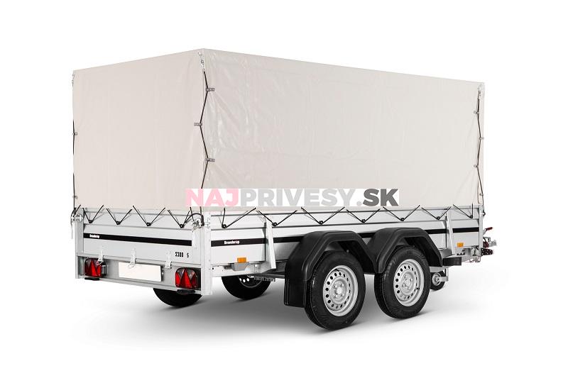 Plachta s konštrukciou Brenderup, sivá 302x153, výš. 100 cm, typ 2300