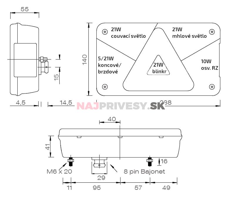 Svietidlo Aspöck Multipoint V sdružená, L-BL/BR/KO/CO/ML/RZ, baj8