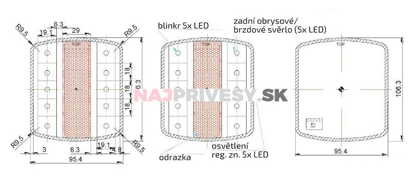 Sada magnetického osvetlenie s kabelážou 7m VISIONPRO (12-24V)