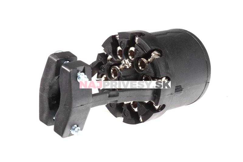 Zástrčka - vidlica 13 pól 12V s gumovým vývodom pre 2 káble