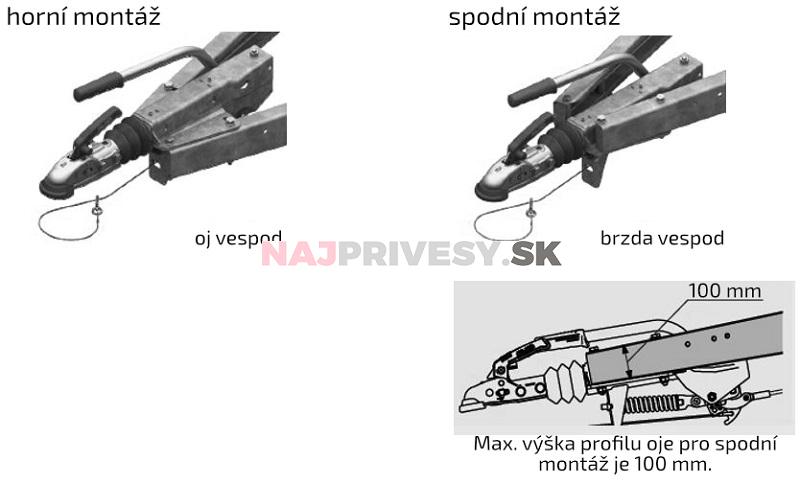 Nájazdová brzda AL-KO 251G PLUS (univerz. montáž) s AK301