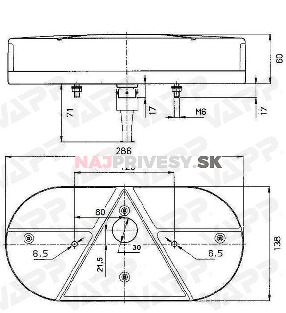 Svietidlo Jokon 610 združená, P-BL/BR/KO/CO, baj6