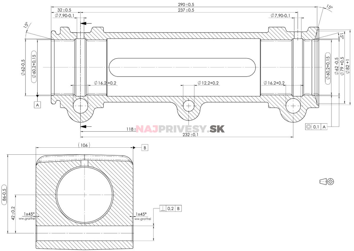 AL-KO Puzdro - kartuš náj. brzdy AL-KO 351VB-2, ETI 811346