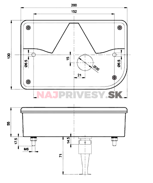 Svetlo Jokon 830 združené, P-BL/BR/KO/RZ, baj5