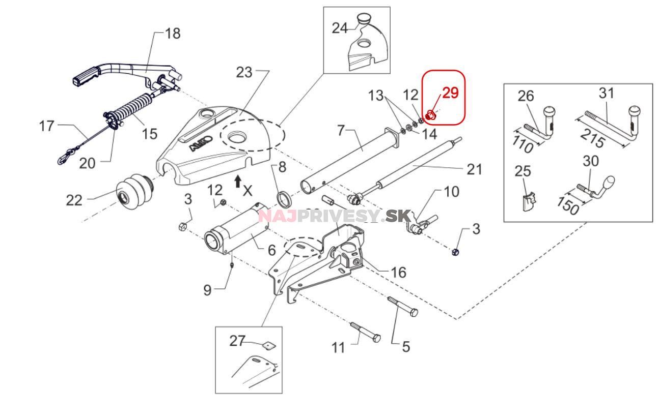 Matica krídlová plastová AL-KO k tlmiču 200V a 150V