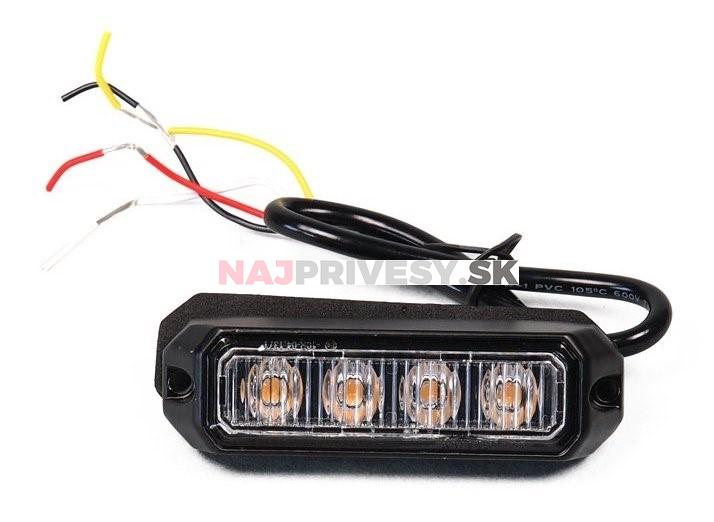 Výstražné zábleskové svietidlo VISIONPRO, 4x LED, oranžová