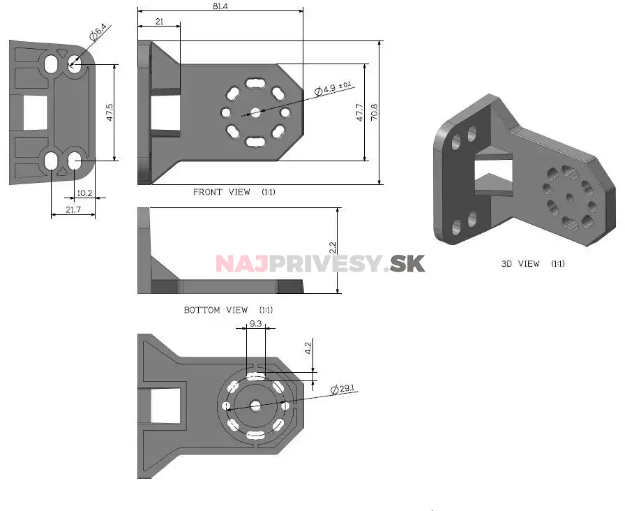 Držiak obrysového LED svietidla Agados 26290