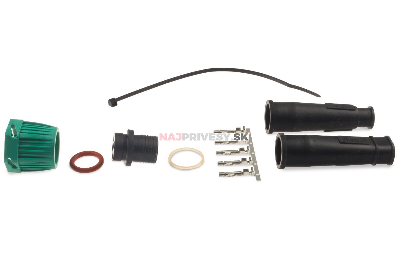 Zástrčka - bajonet Fristom IP67 5-pólový zelený, 1 alebo 2 vývody