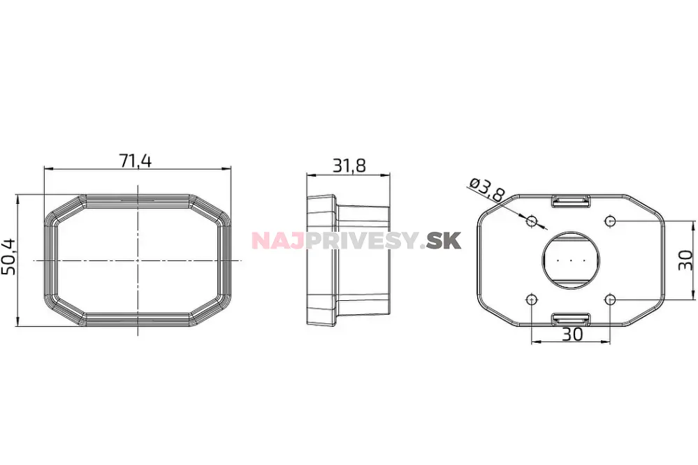 Fristom FT-001 LED, svietidlo obrysové