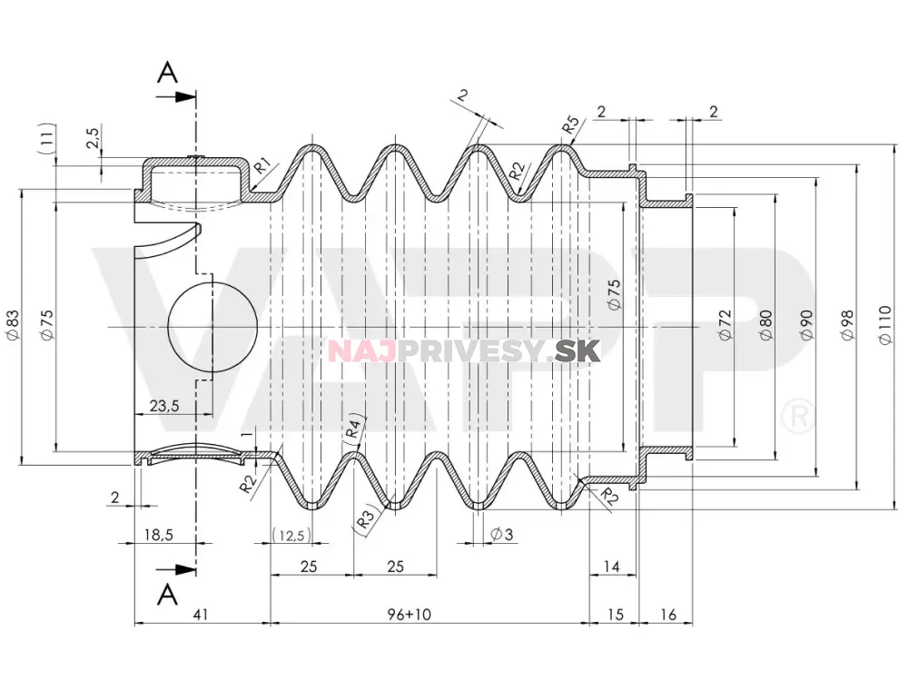 Manžeta k stabilizátoru Winterhoff WS 3500