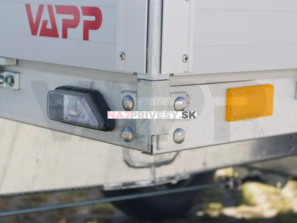 Držiak rohového stĺpika 25x25mm na príves AGADOS VZ 22 ​​EXPRESS, VZ 32 EXPRESS