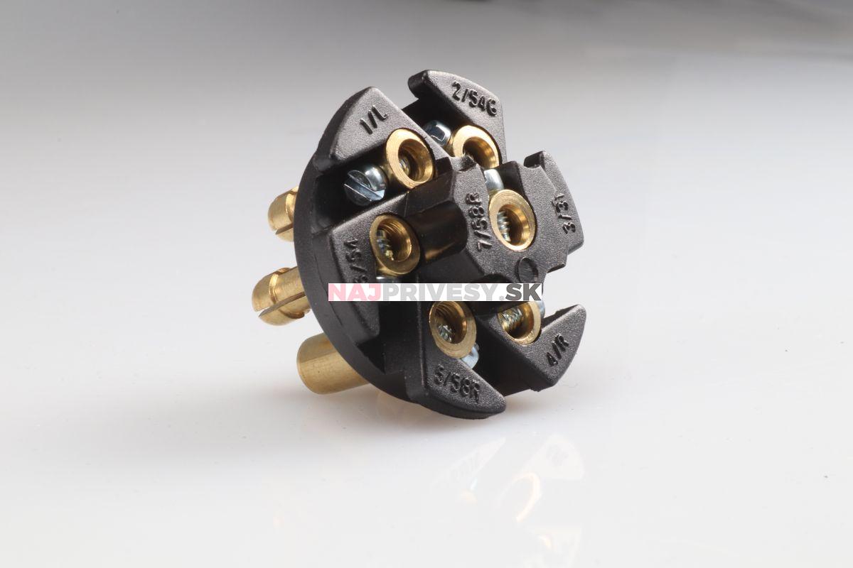 Zástrčka - vidlica 7 pól 12V kovová B.O.