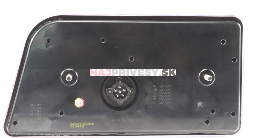 Svietidlo Agados sdružené 26094, 12-24V, P-BL/BR/KO/ML/CO, baj6 dynamický blinker