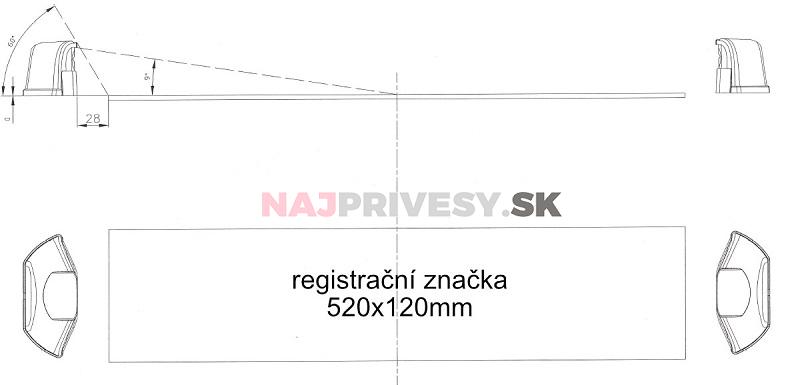 Osvetlenie ŠPZ (registračnej značky) LED Fristom FT-262, neon efekt