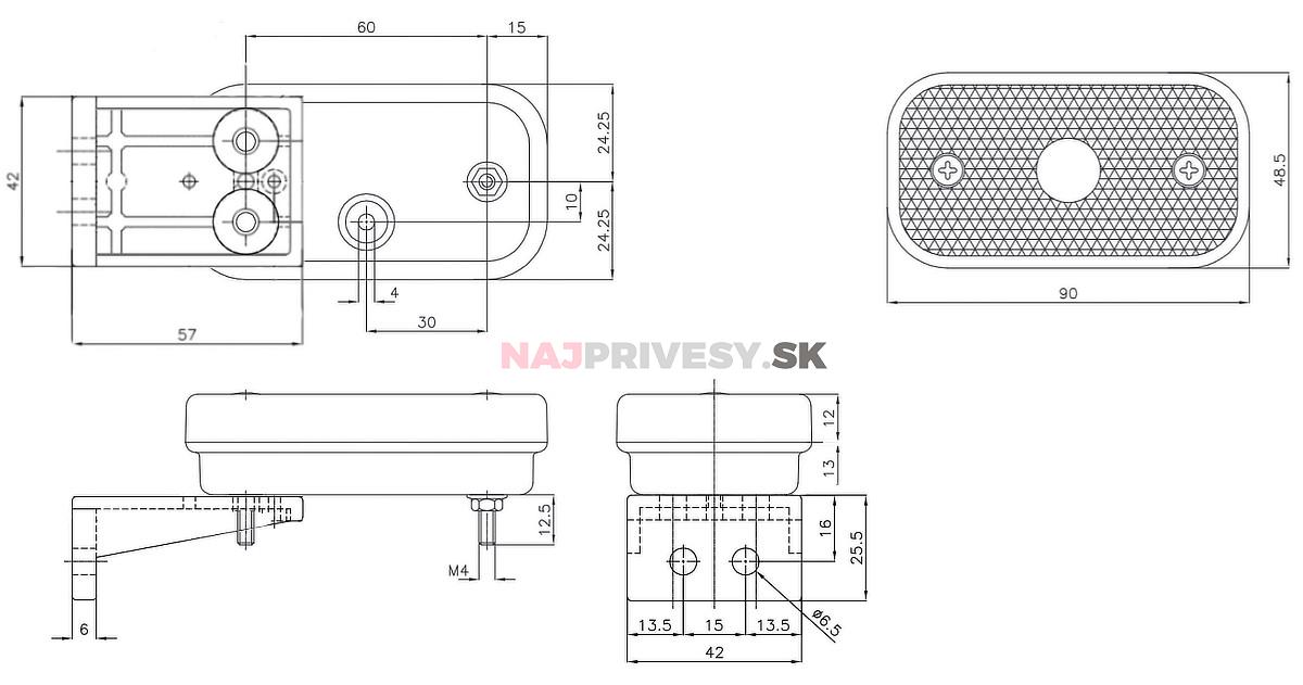 Svietidlo predné obrysové AJ.BA FA09