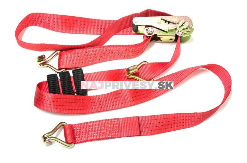 Upínacia súprava 50mm, 5t/3m, dvojité háky + 3x protiskluzový segment