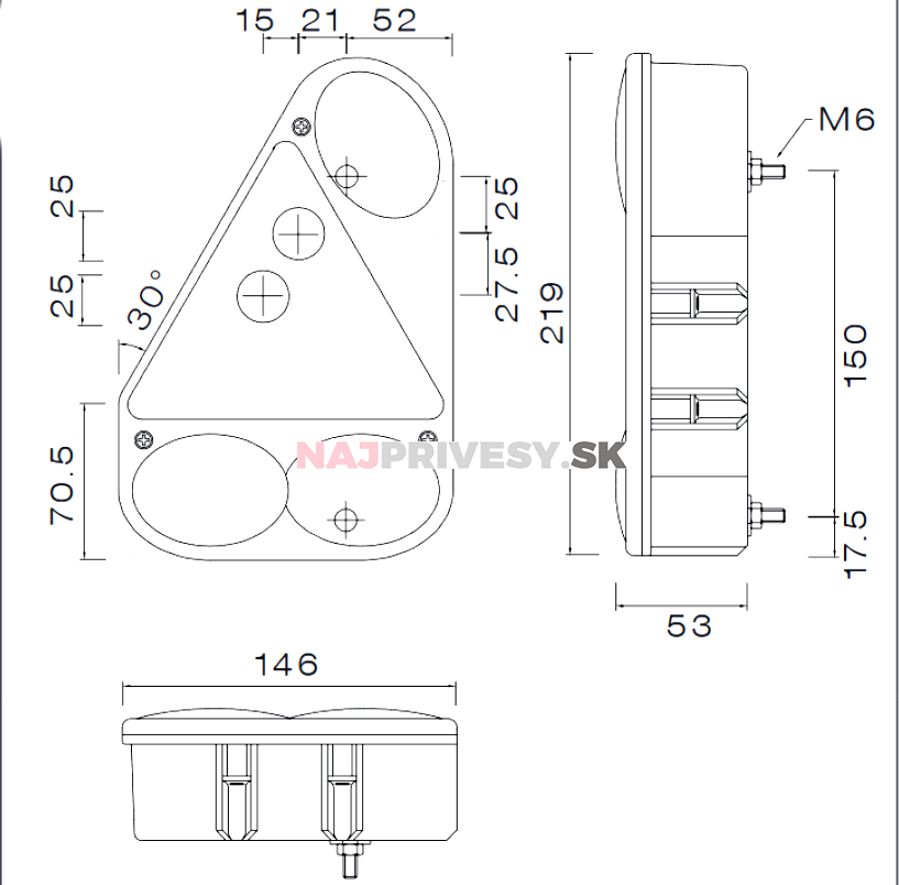 Svietidlo Aspöck Earpoint III združené, L-BL/BR/KO/ML, baj5
