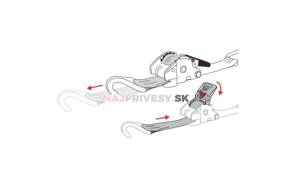 Upínací pás samonavíjací LC 300 daN 0,6 t / 3 m 
