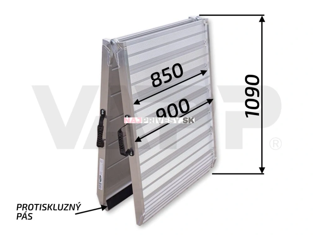 Nájazdová rampa VAPP NRS-420, 2130x900 mm, (400 kg), skladacia