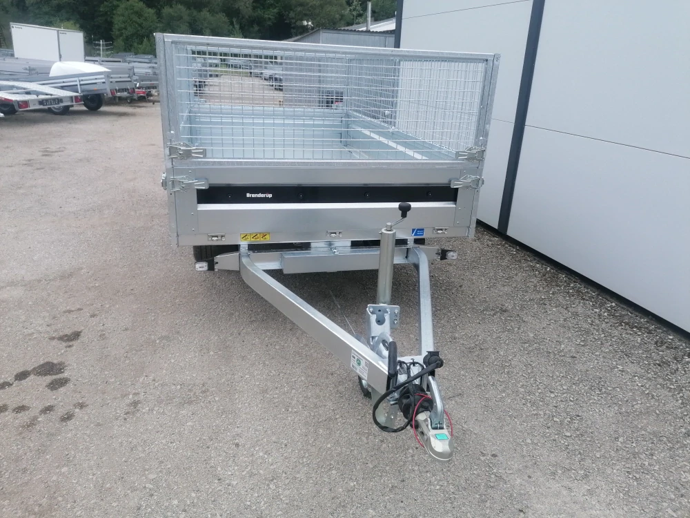 Hydraulický sklápač Brenderup BT4310TB 2700kg, ALU nájazdy a sieťovaná nadstavba