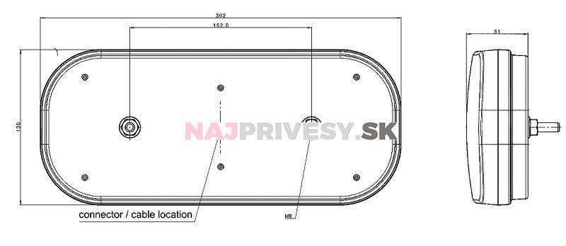 Svietidlo Fristom FT-610 združené LED 12-24V, P-BL/BR/KO/CO/ML