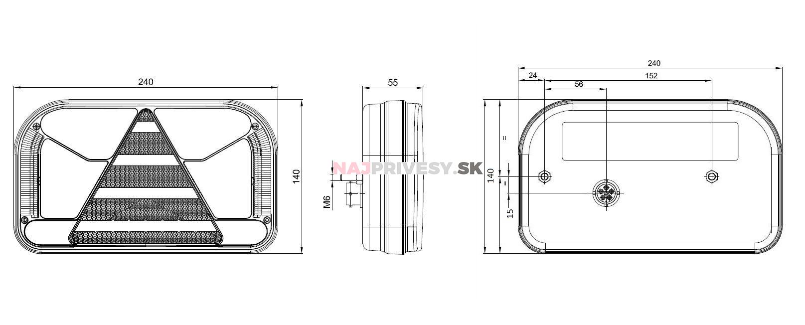 Fristom Svietidlo Fristom FT-170 združené LED 12-24V, P-BL/BR/KO/CO/ML, baj6