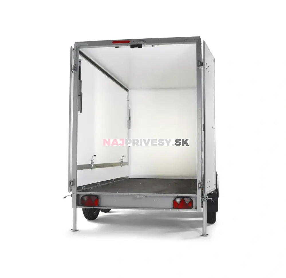 Skriňový príves Brenderup CD350TBD2500 350x155x185 cm 2500 kg DVERE