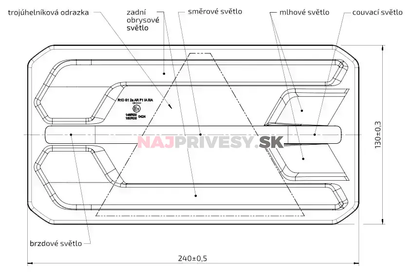 Svítilna Jokon 920 združená LED 12V, L-BL/BR/KO/CO/ML, baj7