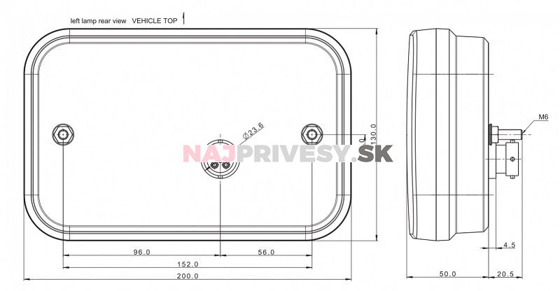 Svietidlo Fristom FT-270 združené LED 12V, P-BL/BR/KO/CO, integrovaný kontrolbox, baj5