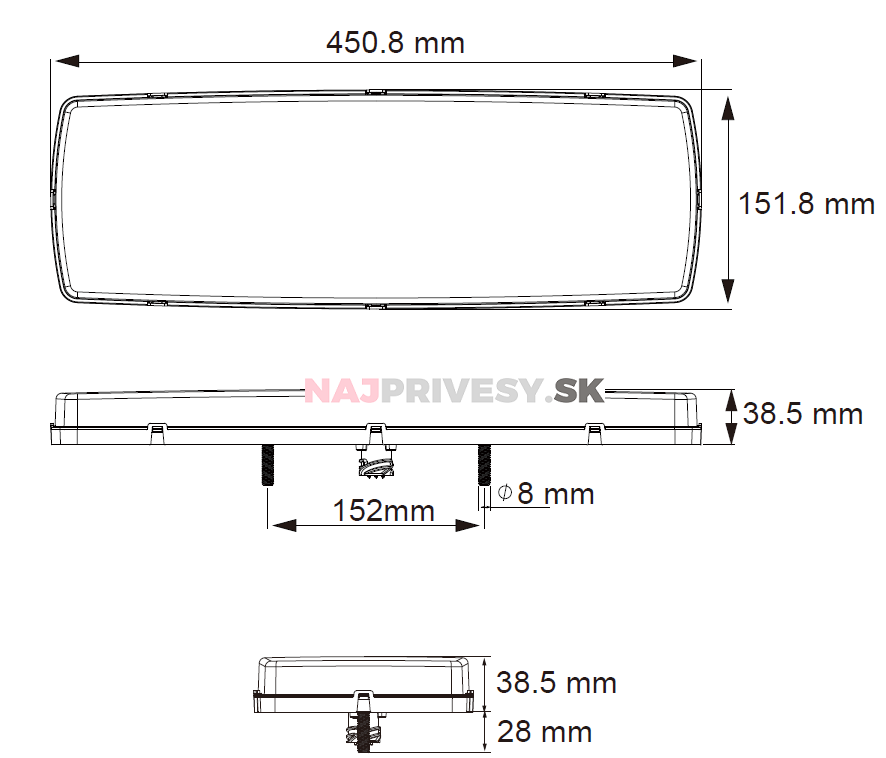 Svetlo Lucidity 26071 združené LED 12-24V, P-BL/BR/KO/CO/RZ, baj7