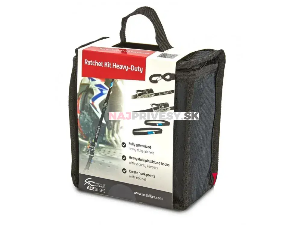Upínacia súprava na uchytenie motocykla Acebikes Ratchet Kit Heavy Duty