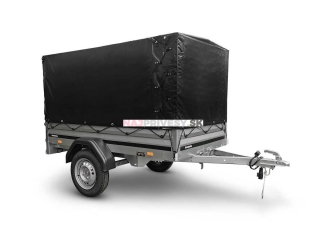 Plachta s konštrukciou Brenderup 1205S, 1205S TILT, čierna, s logom Brenderup