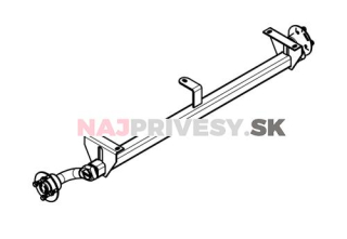 Náprava KNOTT VG 7-L (750 kg) b = 1125 mm (100x4), c = 1615, pätka 125 mm