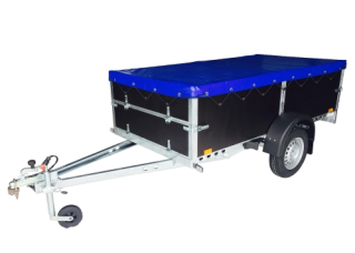 Plachta UNI/PROFI 2 cez bočnice a reling modrá RAL5013 + prísl.