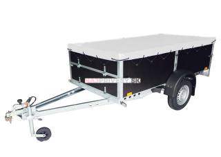 Plachta UNI/PROFI/LPV 5 cez bočnice a reling šedá RAL7037 + prísl.